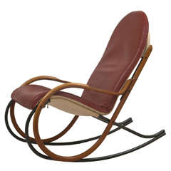 Paul Tuttle Leather Rocking Chair 1972