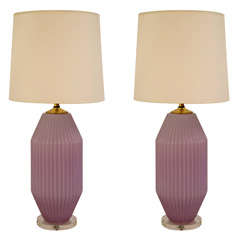 Lavender Murano Lamps 1960's