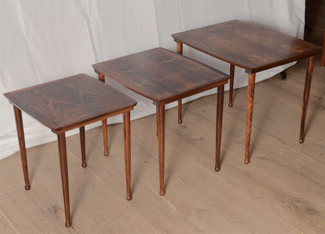 Danish Midcentury Nesting Tables in the Manner of Knuud Joos 1