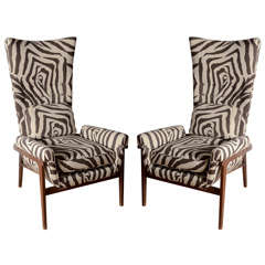 Midcentury High Back Chairs in the Style of Adrian Pearsall 7