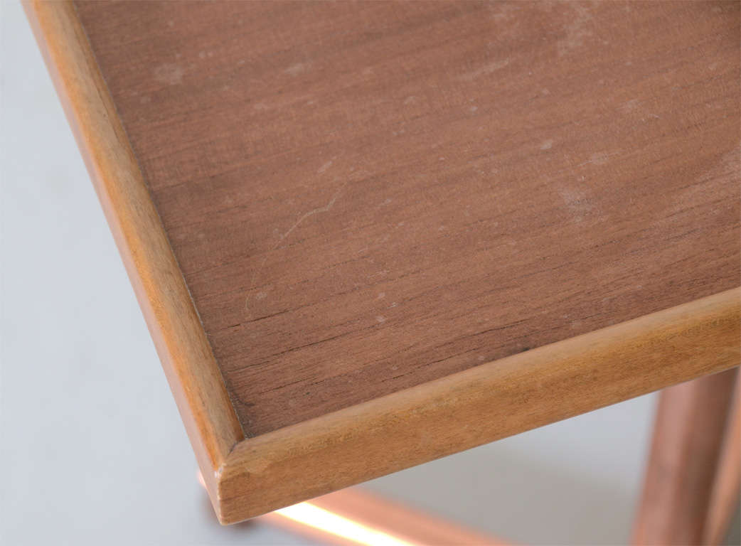Adjustable Table with Copper Base by Francois Caruelle 1