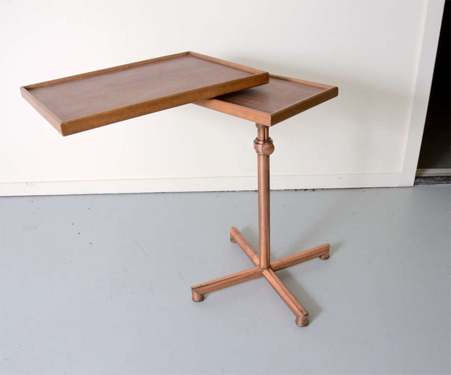 Adjustable Table with Copper Base by Francois Caruelle 2