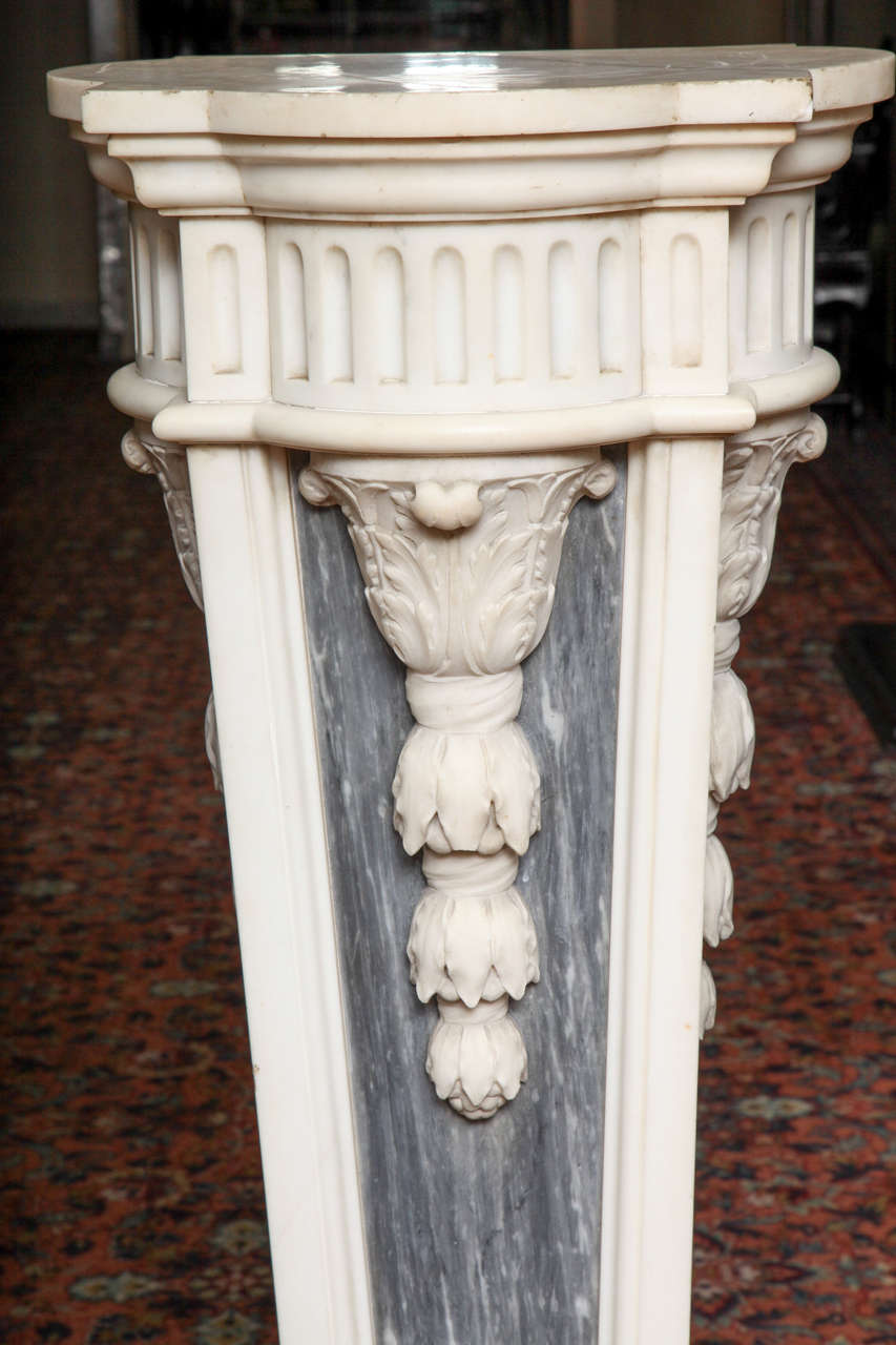 grey pedestals