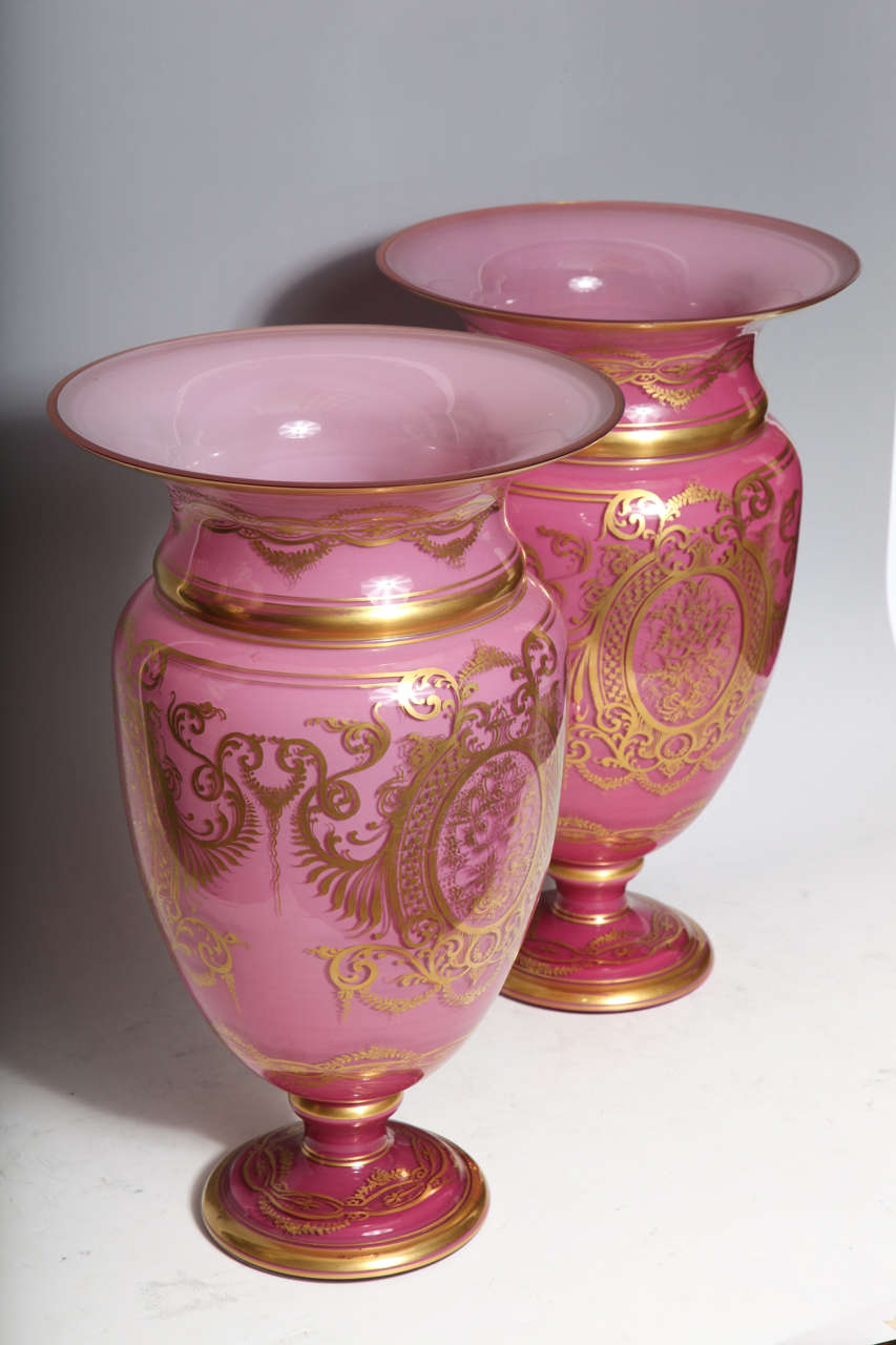 pink antique vase