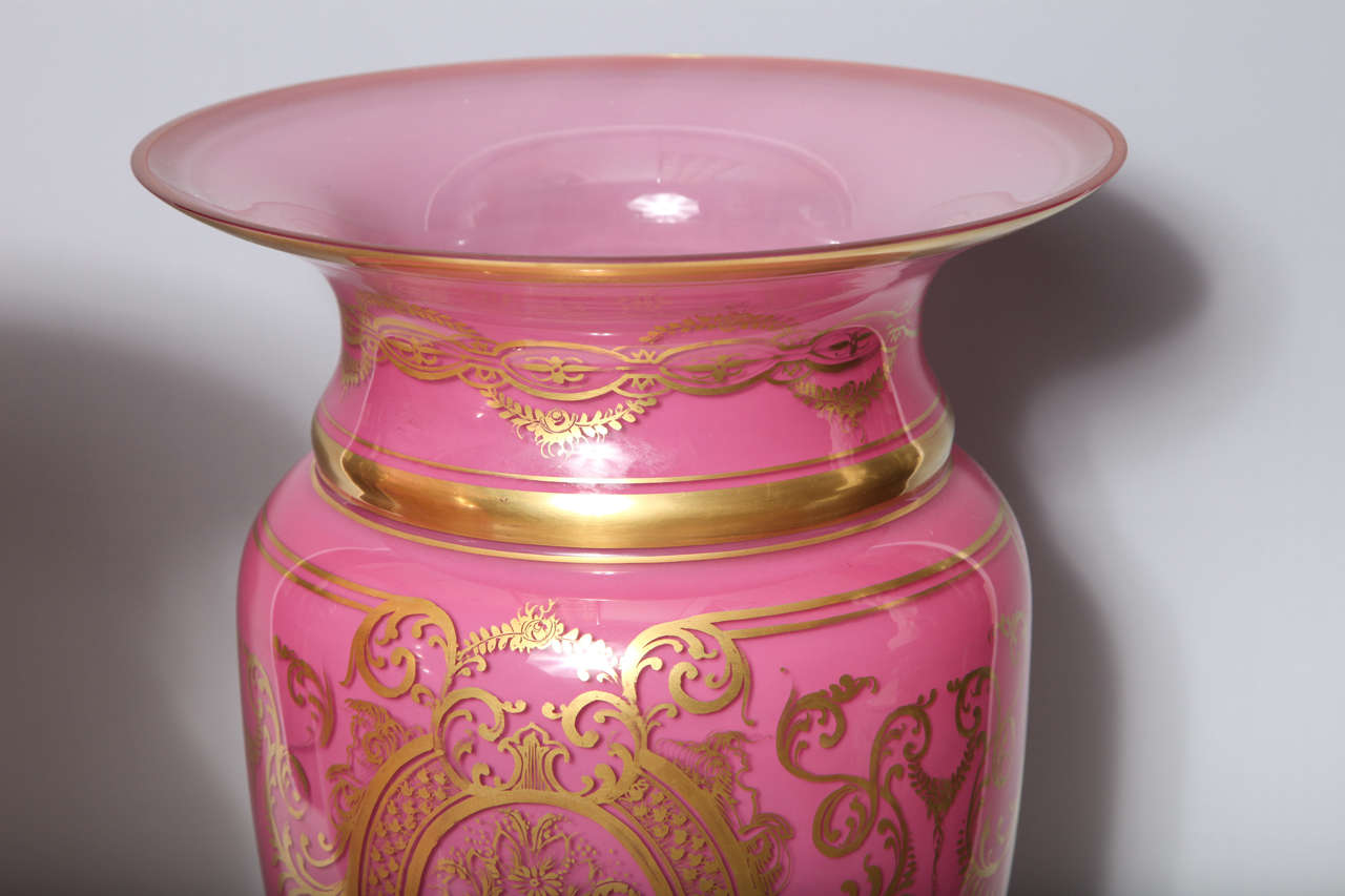 pink antique vase