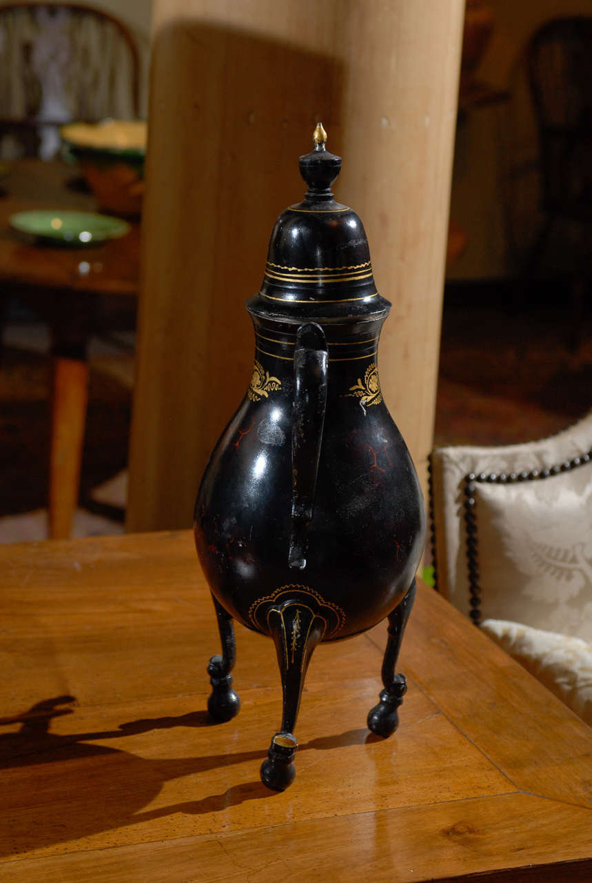 19th Century Black Tole Dutch Painted Samovar, Circa 1890 For Sale 2