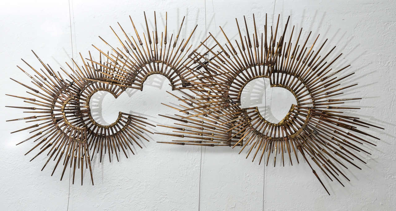 Brass wall sculpture by Marc Weinstein.