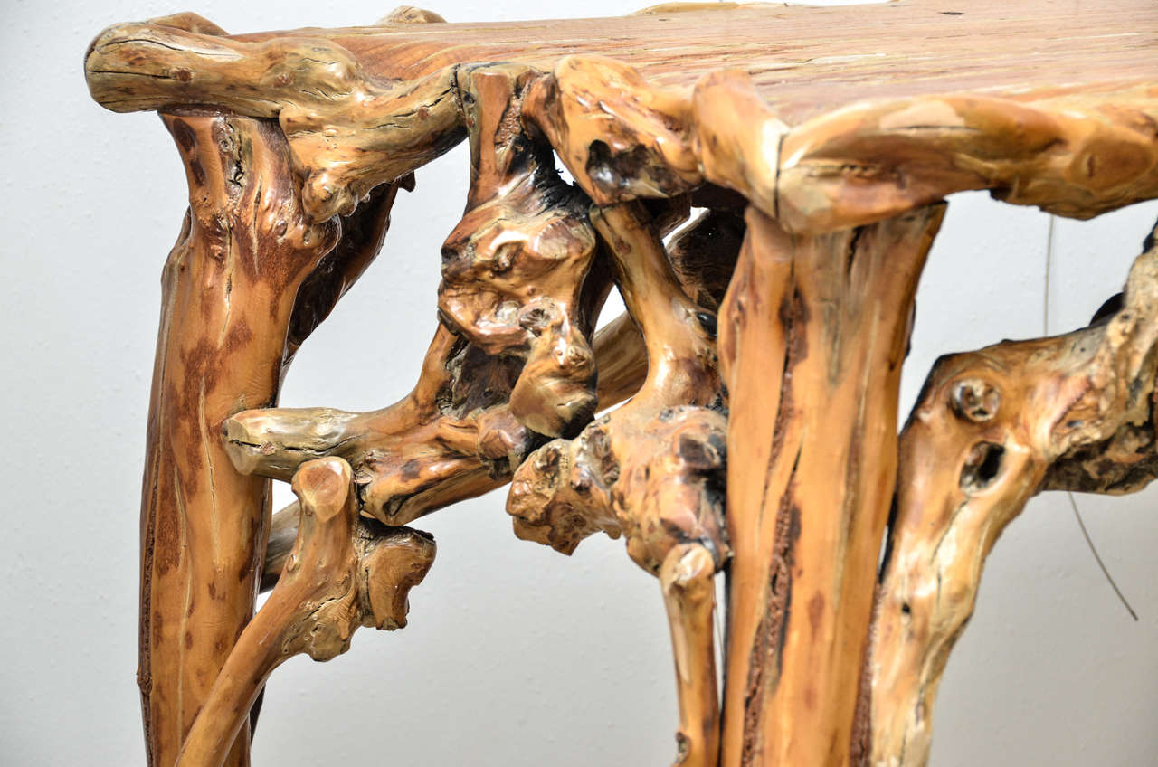 driftwood console tables