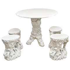 Faux-bois Ceramic Table Set
