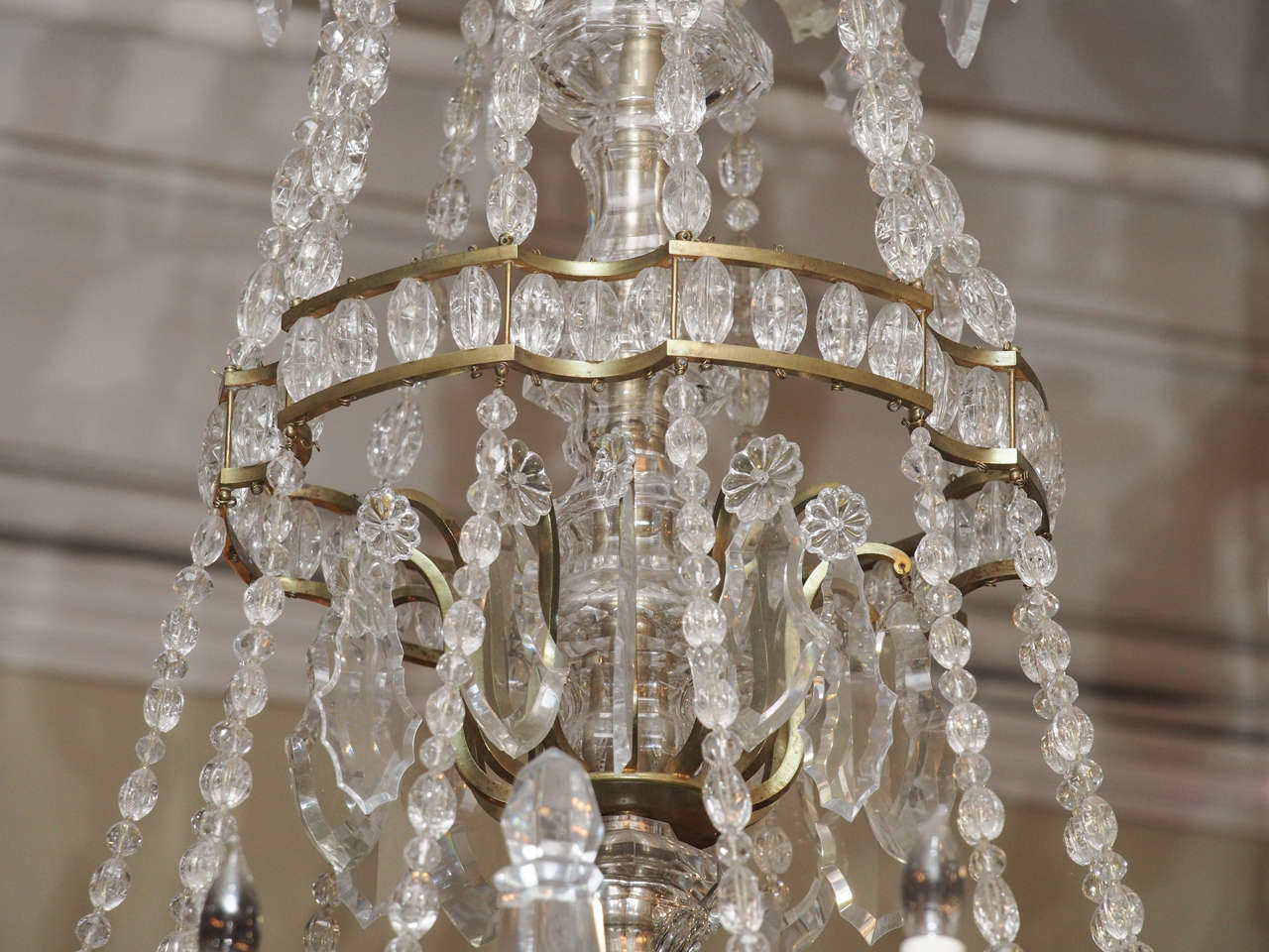 19th Century Antique French Louis XVI Baccarat Crystal Chandelier