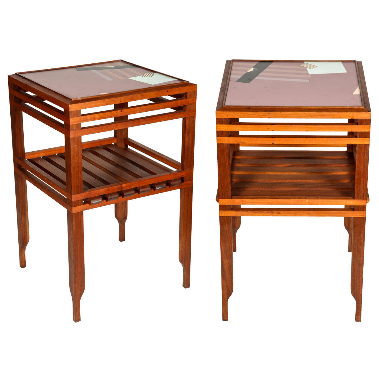 Pair of Mid-Century Modern Design End Tables or Studio Tables
