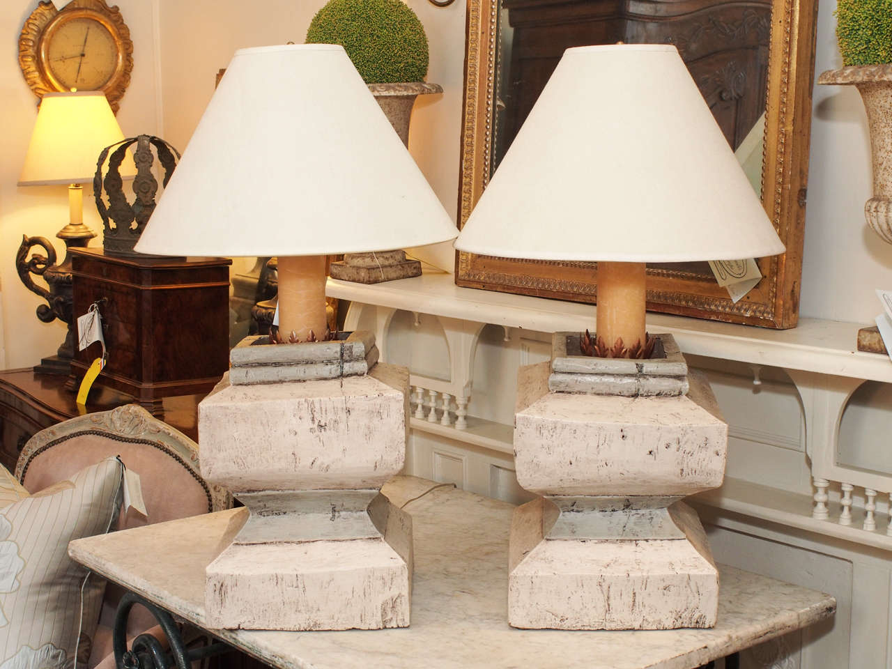 19th Century Swedish Pair Of Lamps