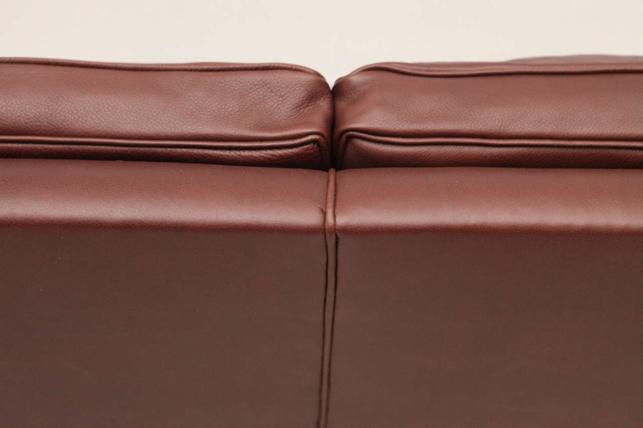 Leather Borge Mogensen Model #2208 Two-Seat Sofa