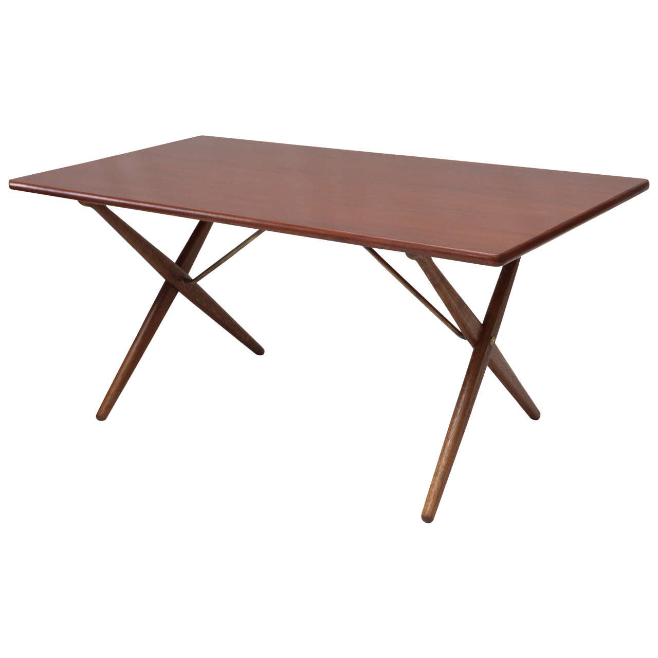Hans Wegner AT 303 cross-leg table, 1950s, offered by Denmark 50
