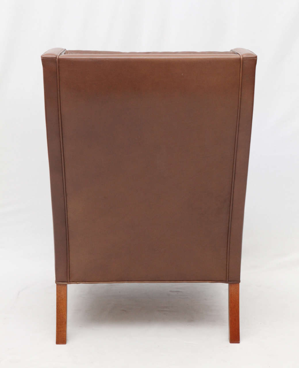 Borge Mogensen Leather Wingback Chair 1