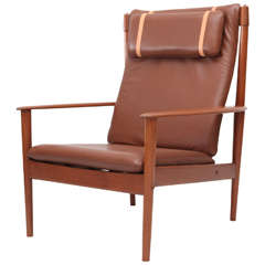 Grete Jalk High Back Lounge Chair