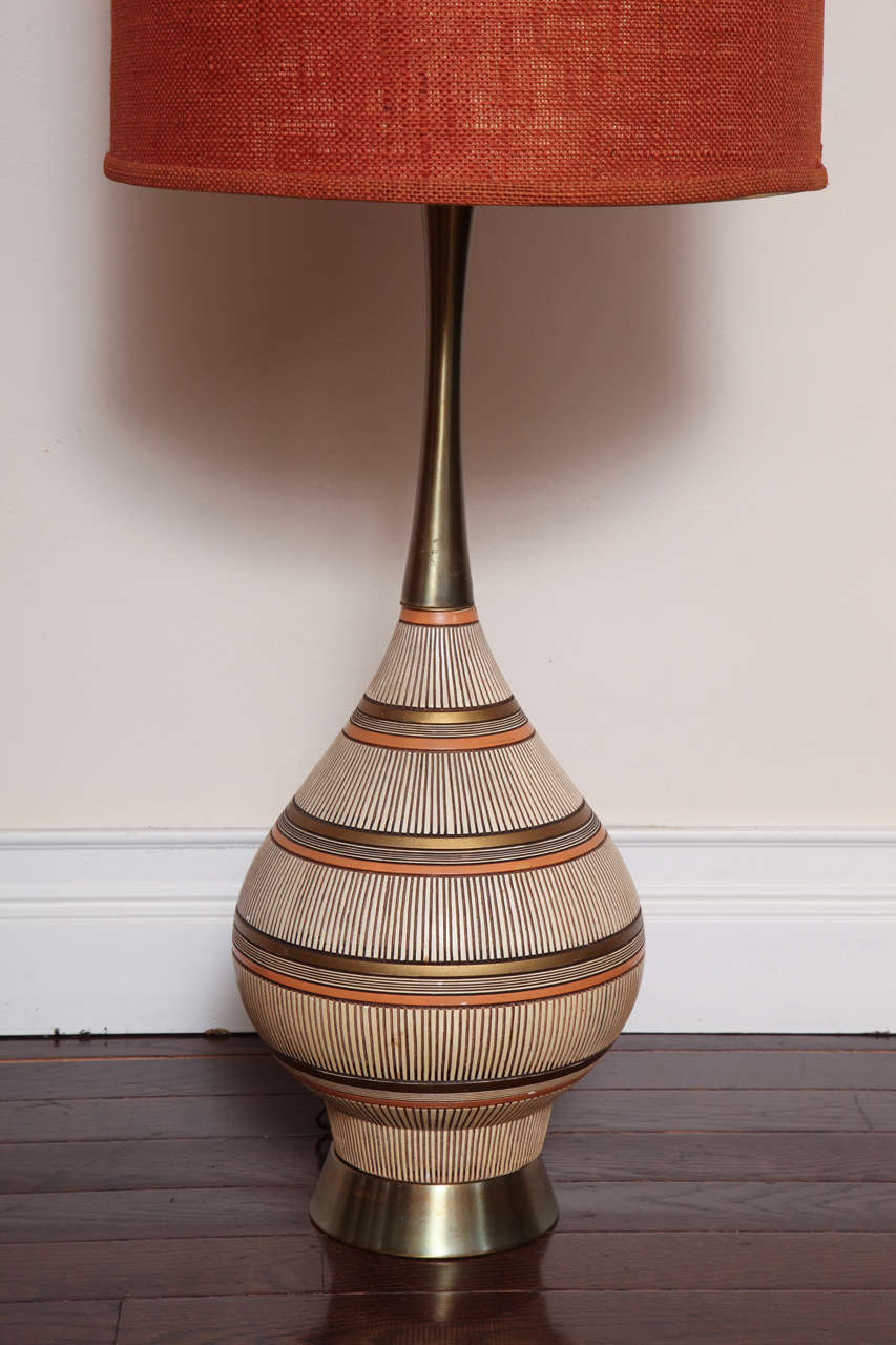 Mid-Century Modern Midcentury Ceramic Lamp by Quartite Creative Corp