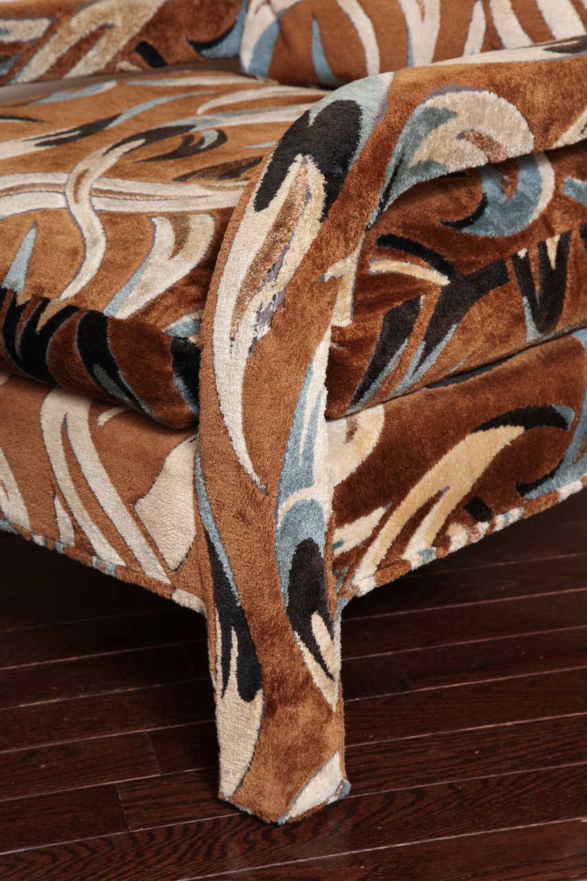 Par of Vntage Jack Lenor Larsen Velvet Settees