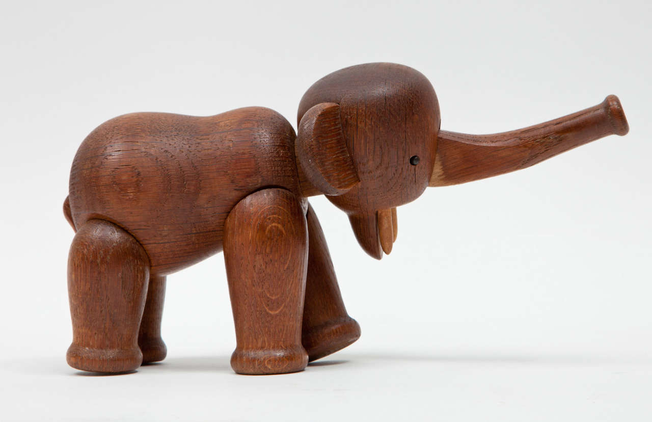 Kay Bojesen carved oak elephant with good patina.