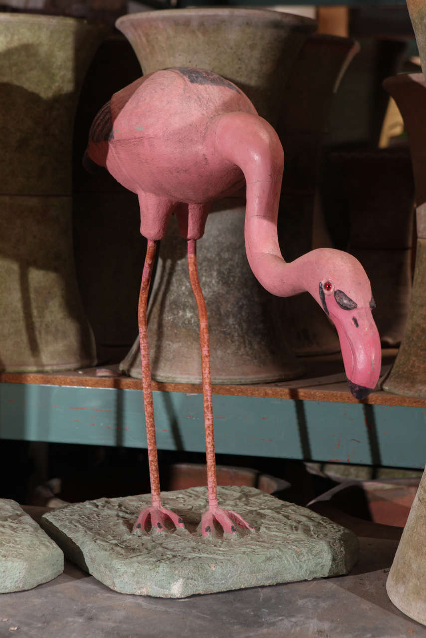 5 ft tall metal flamingo