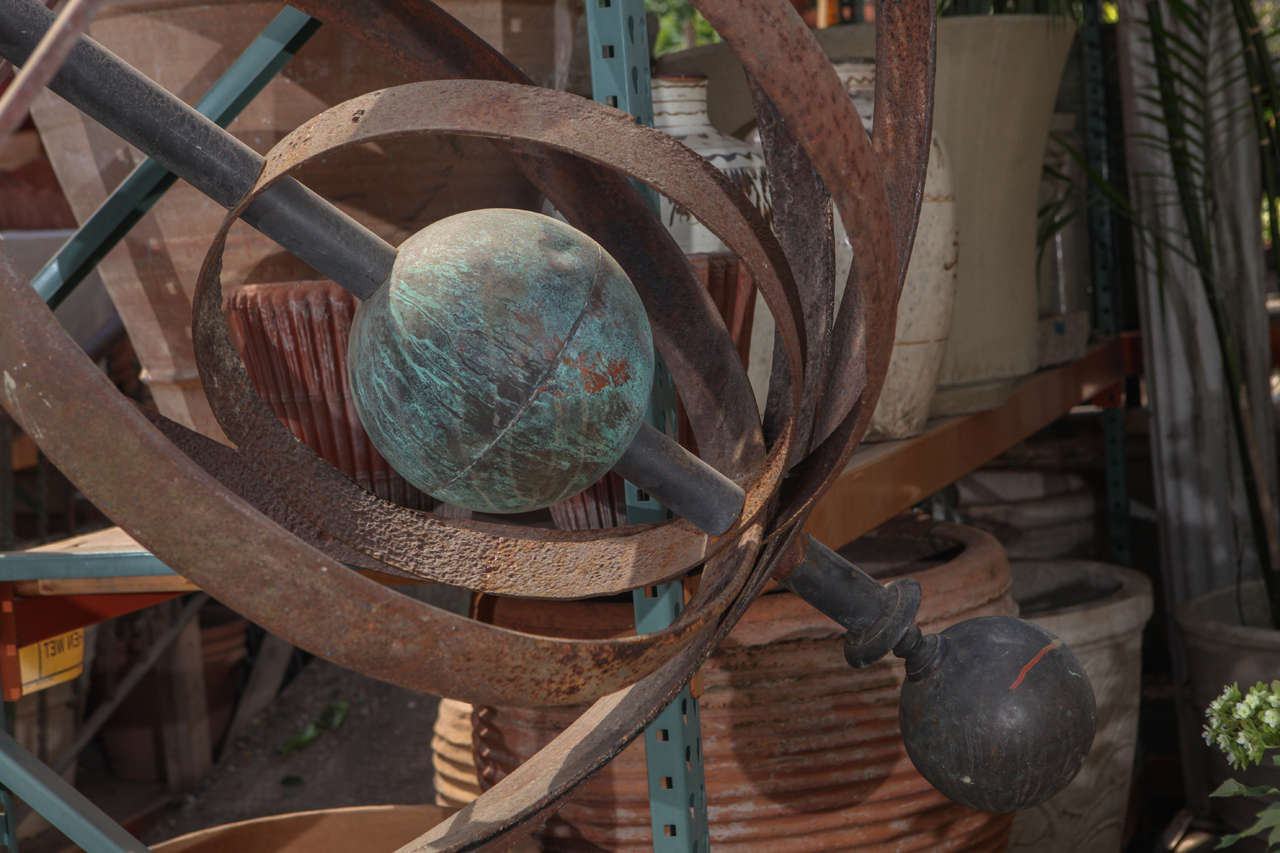 19th Century Iron Armillary Sphere For Sale