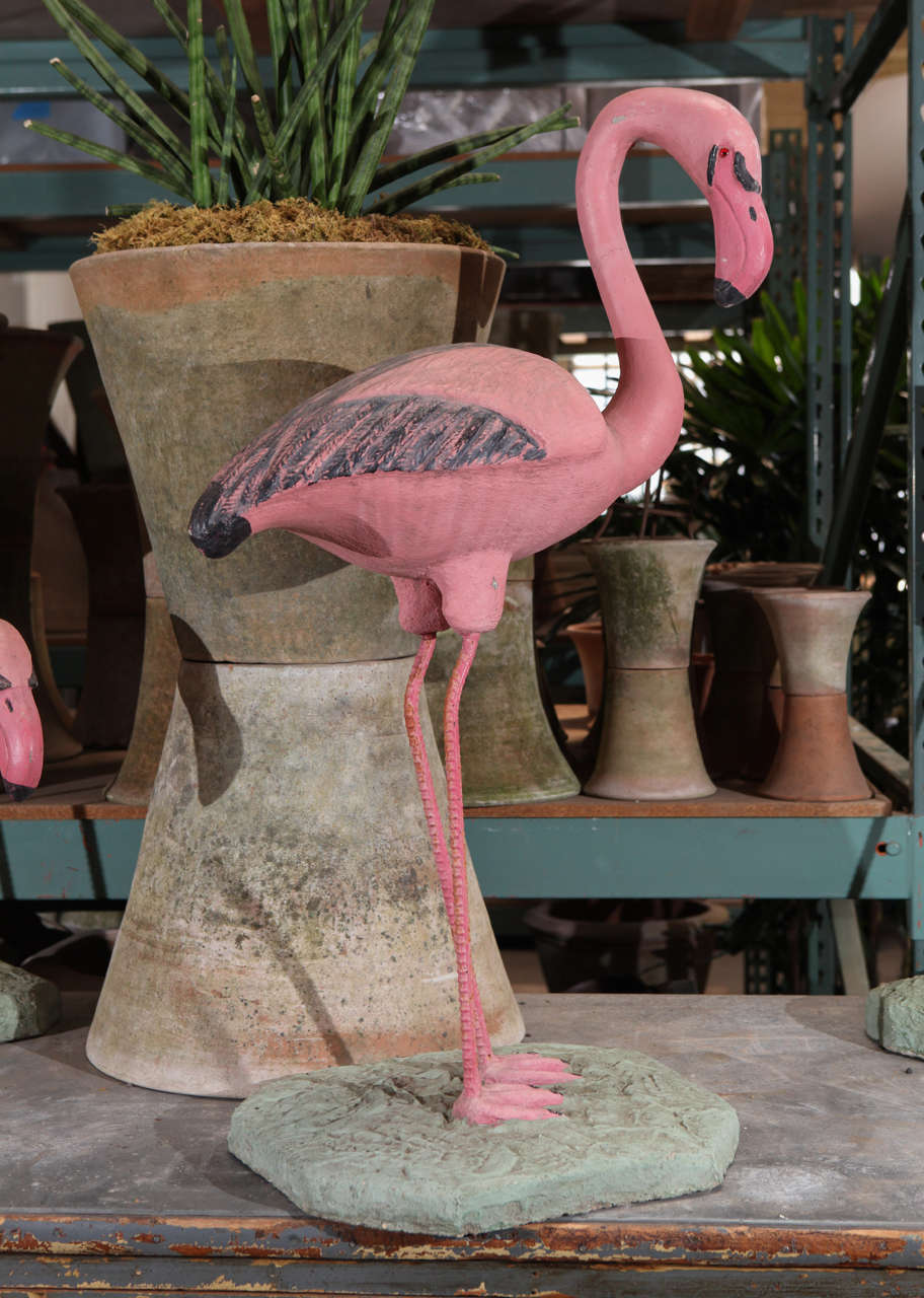 Pink Flamingo Garden Sculpture at 1stDibs 5 foot metal flamingo hobby