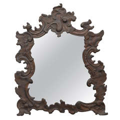 Continental Repoussé Copper Wall Mirror