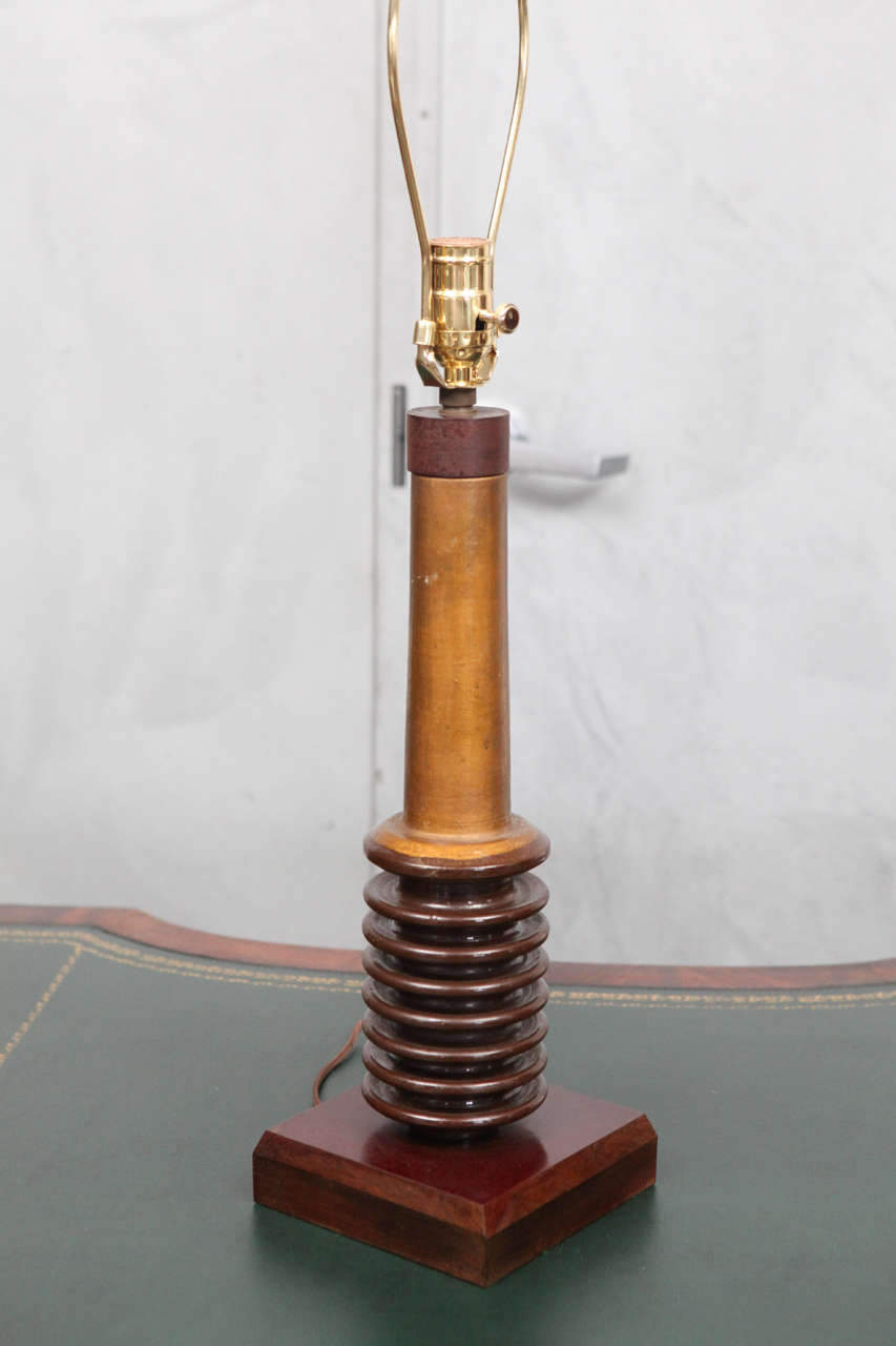 Pair of Electrical Insulator Table Lamps In Good Condition In Culver City, CA