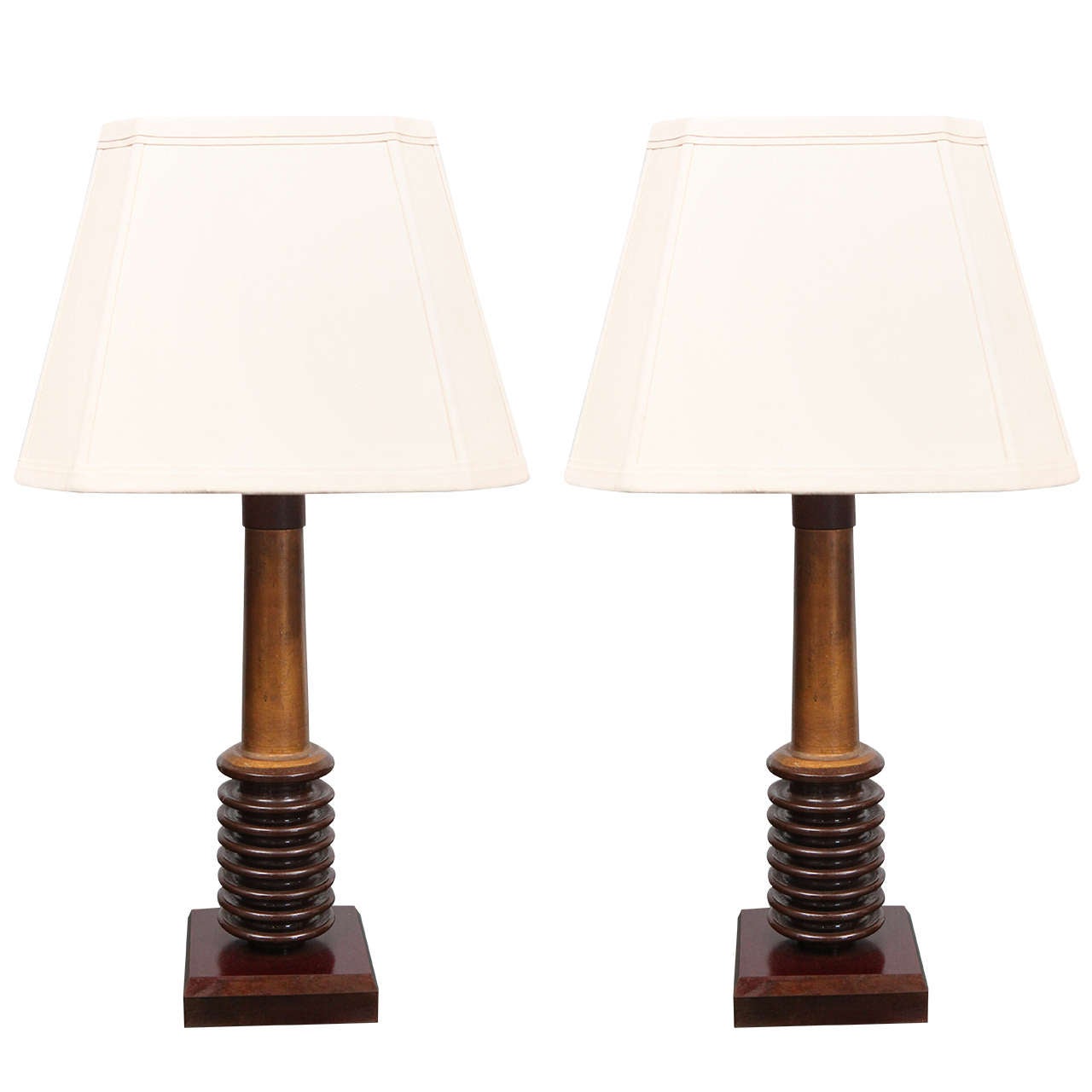 Pair of Electrical Insulator Table Lamps