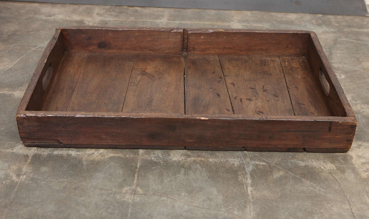 American Industrial Factory Wooden Trays In Distressed Condition In Culver City, CA