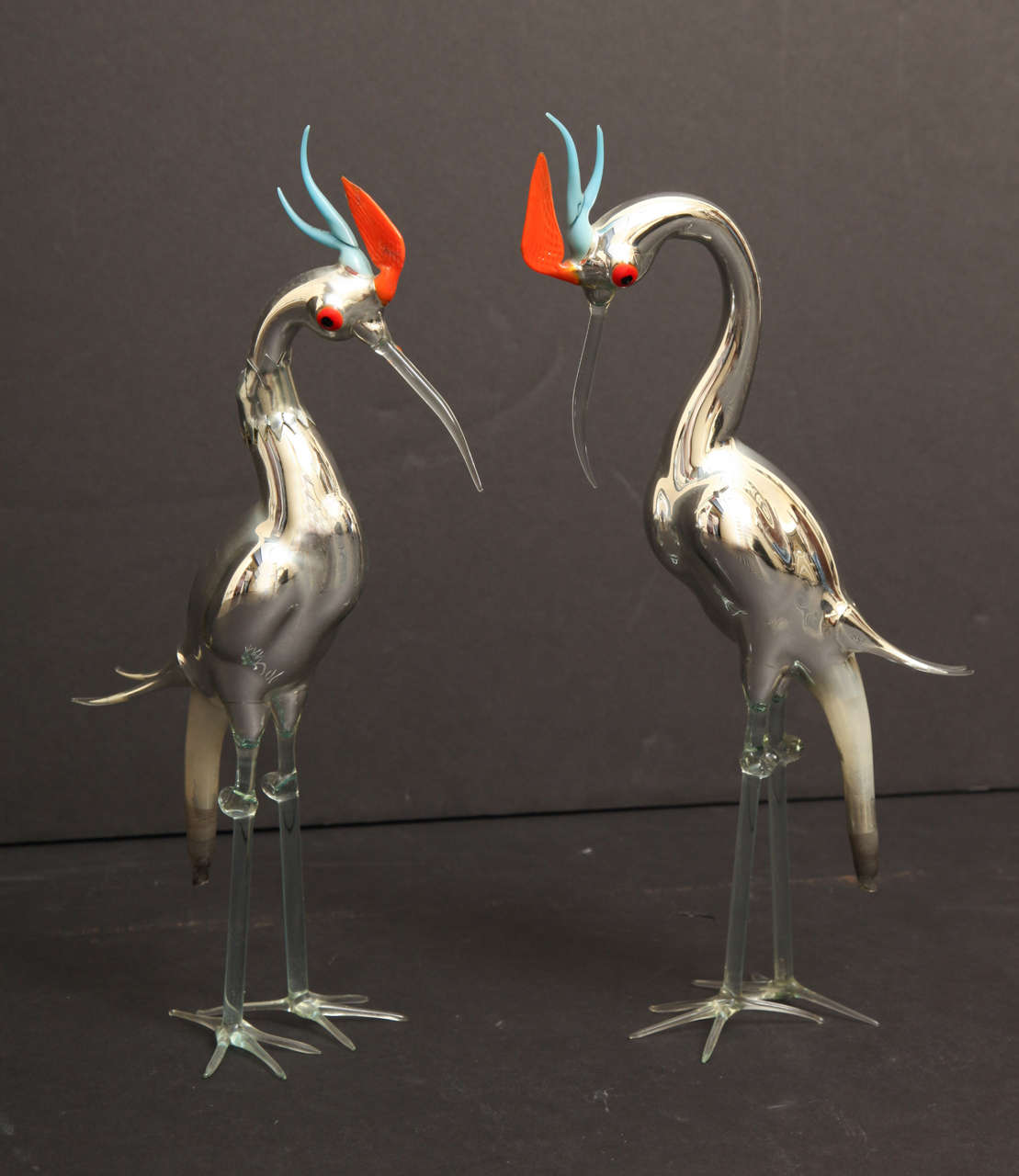 Mercury Glass Birds In Good Condition For Sale In New York, NY