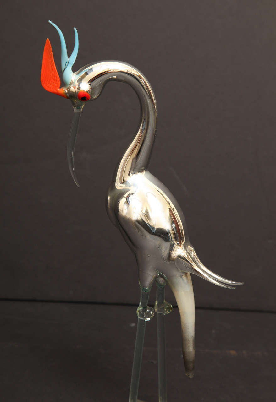20th Century Mercury Glass Birds For Sale