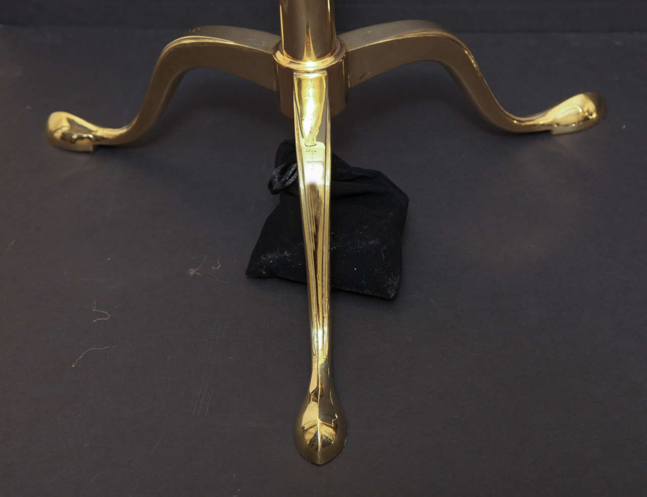 Polished Brass Telescoping Floor Lamps In Excellent Condition For Sale In New York, NY