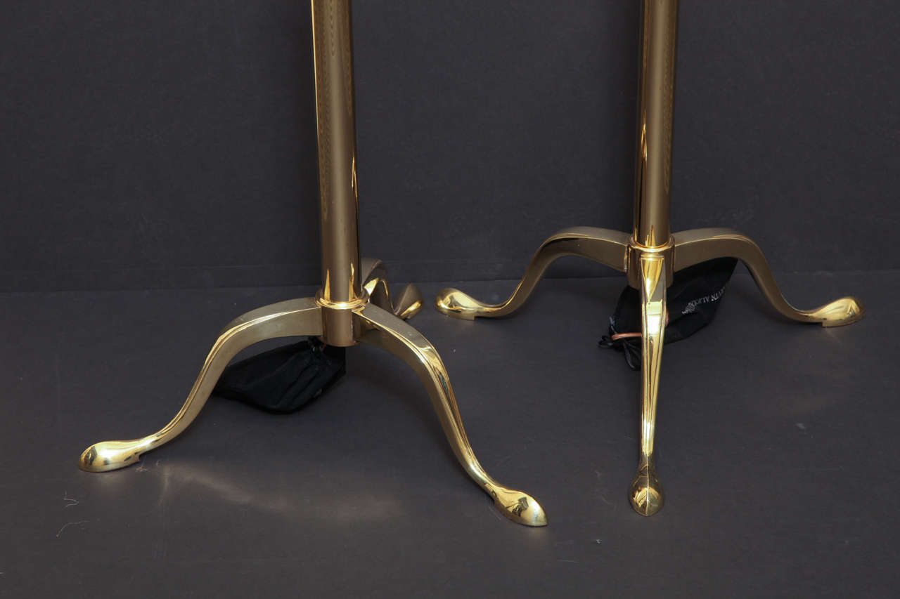 Polished Brass Telescoping Floor Lamps For Sale 2