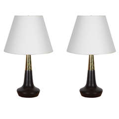 Rare Pair of Gerald Thurston Lamps