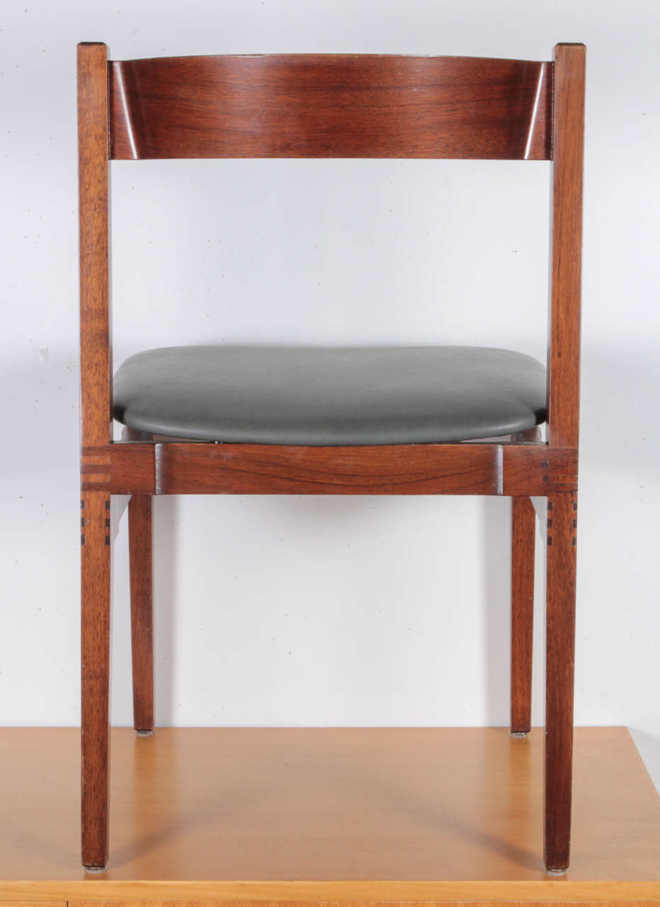 Mid-20th Century Set of Four Walnut Dining Chairs by Gianfranco Frattini
