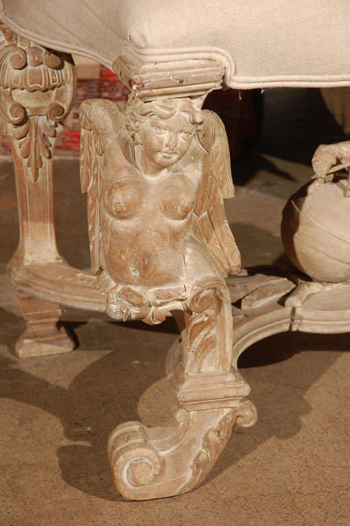 Carved 19th Century Renaissance Style Stool