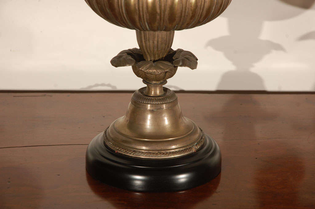 19th Century Pair of Italian Silver Metal Lamps
