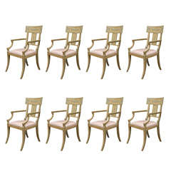 Set of Eight Arm Chairs by Michael Taylor