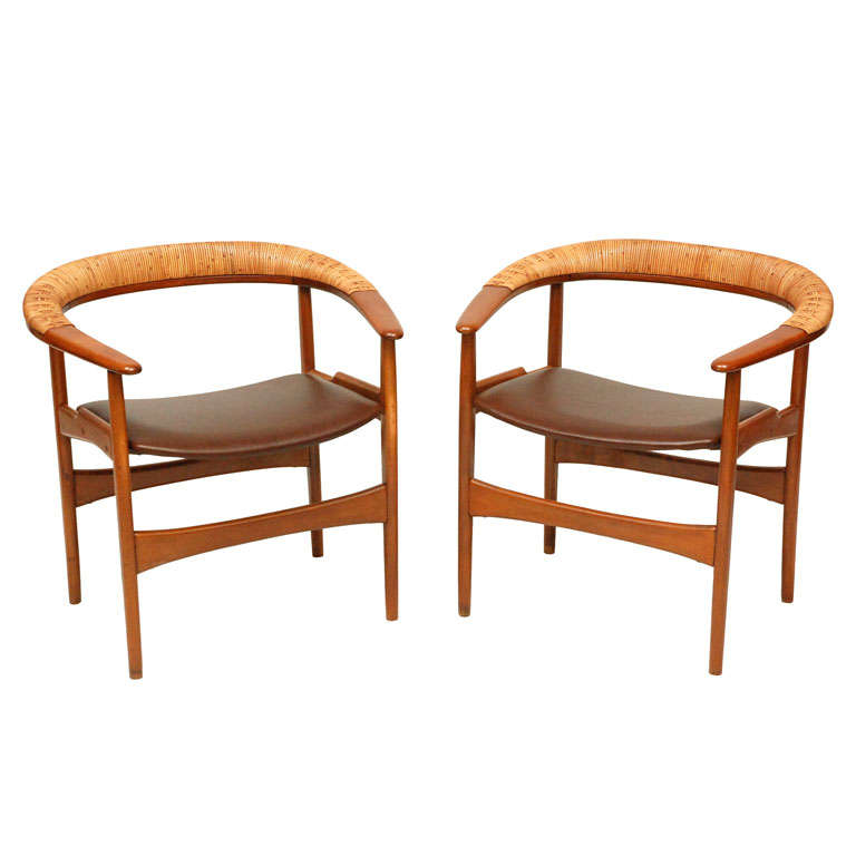 Pair of Arne Hovmand Olsen Armchairs