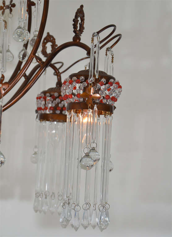 Six Light Italian Chandelier In Excellent Condition For Sale In Austin, TX
