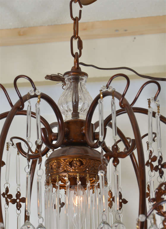 Six Light Italian Chandelier For Sale 1