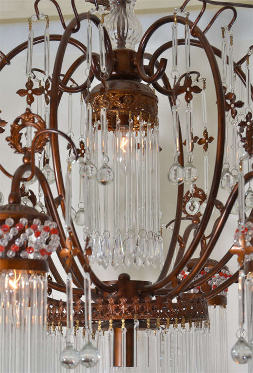 Six Light Italian Chandelier For Sale 2