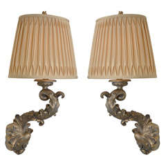 Pair of Beautiful 1970s Sirmos Trompe L'Oeil Plaster Wall Sconces