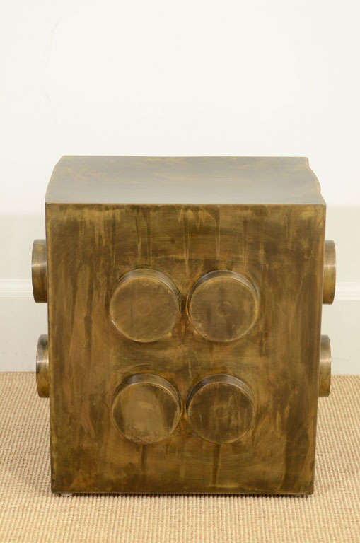 Mid-20th Century A Phillip & Kelvin LaVerne 'Motion #2' Patinated Small Table.