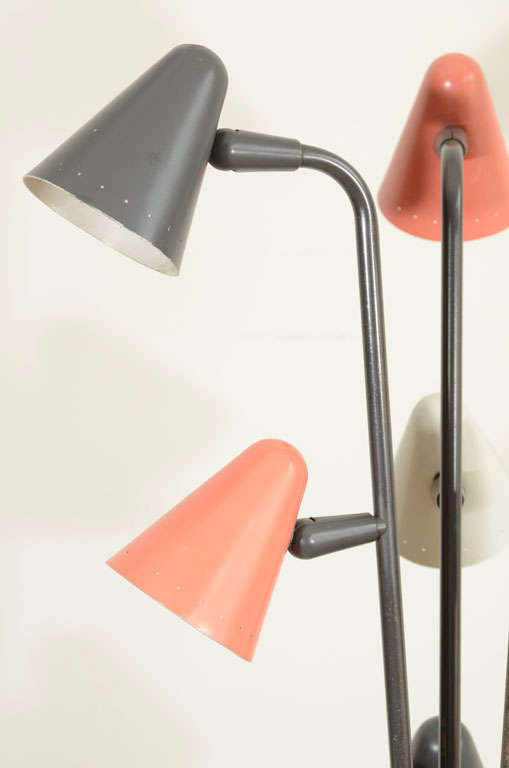 Gerald Thurston for Lightolier Enameled Tripod Floor Lamp 2