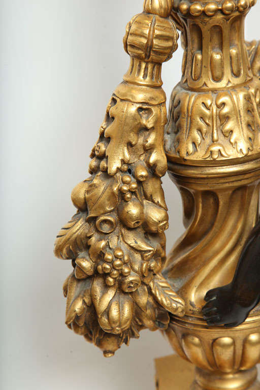 Pair of Bronze Cherub Chenets/ Andirons Attributed to Caldwell 3