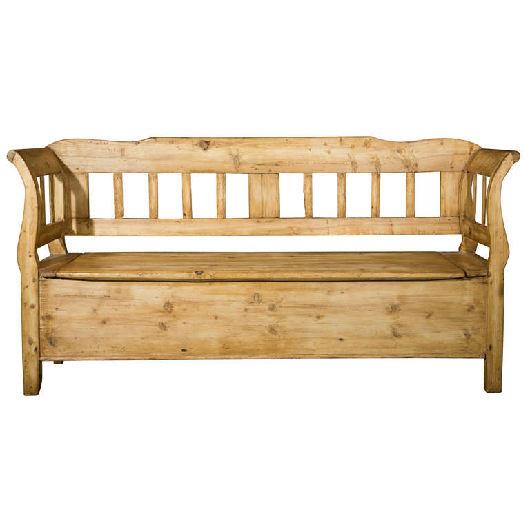 Austrian pine box bench, c.1880