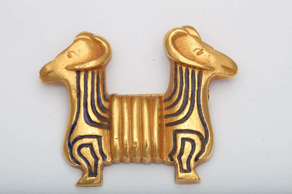 Line Vautrin Ram Brooch