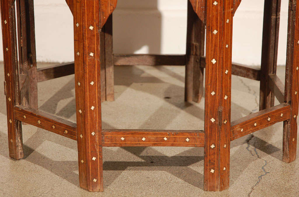 19th Century Anglo Indian Rosewood Ivory Inlaid Side Table 4